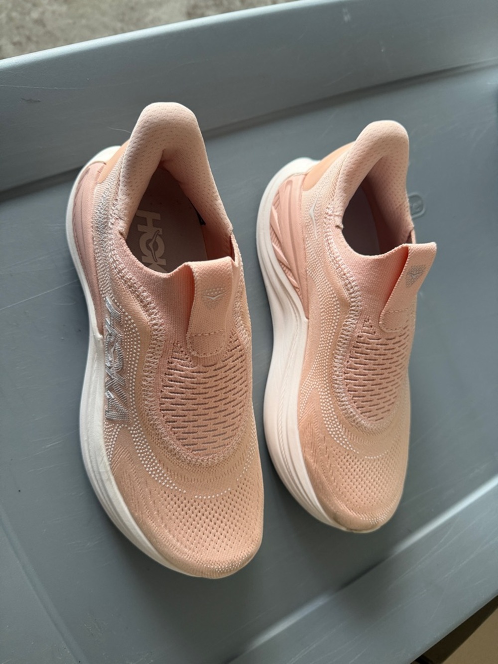 Hoka Women's Slip-On Sneakers in Peach
